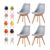 Grey MCC Direct 4 Dining Chairs with Padded Cushions