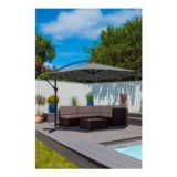 Grey Neo 3M Outdoor Freestanding Parasol with LED Lights