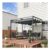Grey OUTSUNNY Metal Pergola Gazebo with Retractable Canopy