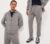 Grey Scuba Zip Fasten Hoodie (S-4XL) / Grey Utility Cuffed Joggers (S-4XL) 10% Off With Reward Points Free C&C