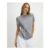 Grey Short Sleeve Burnout Twist Front T-Shirt