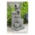 Grey Solar-Powered Water Fountain for Outdoors and Garden