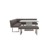Grigio Fixed Dining Table, Left-Hand Facing Corner Bench Dining Set