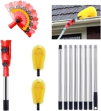Gutter Cleaning Tools- 12.7ft Telescopic extendable roof Gutter Cleaning kit w/Extender Holder of Adjustable Multi-Utility, Gutter Cleaner, Window Cleaner, Ceiling Cleaning, Optional Paint Brush Set