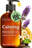 Gya Labs Calming Massage Oil for Sore Muscles – Spa Quality Sore Muscle Massage Oil – Warming Massage Oil & Body Massage Oil for Men & Women – 100% Natural (200 ml)