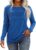 Gyabnw Womens Long Sleeve Tops Pleated Front Tunic Blouses Casual Dressy Shirts with Crew Neck for Everyday Wear