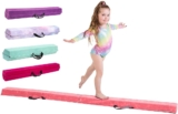 Gymnastics Beam For Kids – Amazing Balance Equipment For Children at Home -210/240/270cm – Faux Suede, High Density EVA Foam – Flash Cards, Carry Straps, Carry Case and Multiple Colours