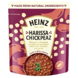 HEINZ Harissa Chickpeas with Peppers and Garlic – Meal for One, Made From Natural Ingredients, Source of Protein, 250gr (Pack of 6)
