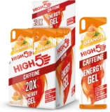 HIGH5 Caffeine Gels Running – Glucose Shots for Instant Energy and Running Fuel – Natural Fruit Juice Energy Shots – Sports Gel for Running, Cycling, Ultra Marathon, Ironman (Orange, 20 x 40g)