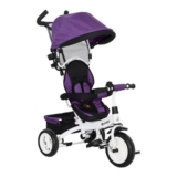 HOMCOM 6 in 1 Kids Trike, Stroller with Parent Handle Green