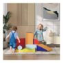 HOMCOM 7-Piece Kids Soft Foam Puzzle Blocks Blue
