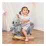 HOMCOM Kids Plush Ride-on Koala Rocking Horse Grey