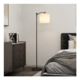 HOMCOM LED Floor Lamp, Dimmable Temperature & Brightness, Black