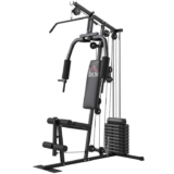 HOMCOM Multifunction Home Gym Machine with 45kg Weight Stacks