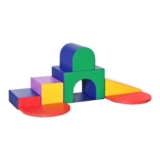 HOMCOM Seven-Piece Kids Soft Playset, for Toddlers – Multicoloured