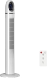 HOMCOM Tower Fan for Bedroom, Standing Floor Fan with 70 Oscillating, 3 Modes, 3 Speeds, 24 Hour Timer, LED Display and Remote Control, 44 inch, White