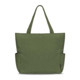 HOMESPON Cordury Tote Bag, Large Shoulder Bag with Zipper Pockets