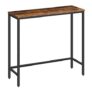 HOOBRO Slim Console Table for Hallway, Metal Frame, Rustic Brown/Black