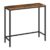 HOOBRO Slim Console Table for Hallway, Metal Frame, Rustic Brown/Black