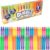 HTI Bubblz 48 Pack Bubble Solution With Wands Multi-Coloured 48 Pack Of Bubble Mixture With Bubble Stick Wands Mini Bubble Solution With Wands Perfect Party Bag Fillers Suitable Children 3