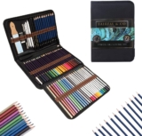 HTI Fairfax & Co 72-Piece Sketching & Drawing Pencil Set Artist Kit with Shading, Colouring & Charcoal Pencils Portable Art Supply Case for Kids, Adults & Beginners