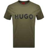 HUGO Red Dulivio logo t-shirt in green