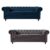 Habitat Chesterfield Velvet 3 Seater Sofa – Blue / Charcoal – W/Code