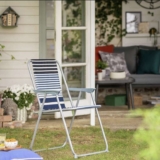 Habitat Folding Metal Garden Chair – Blue – Free c&c