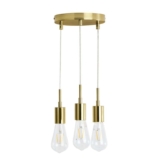 Habitat Lockie Metal 3 Light Cluster Pendant Light – Brass ( x2 Nectar ) Free C&C