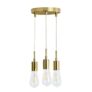 Habitat Lockie Metal 3 Light Cluster Pendant Light – Brass ( x2 Nectar ) Free C&C