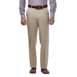 Haggar Mens Premium No Iron Khaki Classic Fit Flat Front Casual Pant 40W / 30L