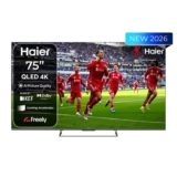 Haier 2026 H75S90GUF S90 75 4K QLED TV, KEF Sound & Dolby Atmos, 240Hz DLG, FireTV & Freely With First Order Sign Up £100 Adidas Vouchers