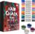 Hair Chalk Pens and Glitter – 12 Chalks and 4 Glitters – Deluxe Set of Colour Crayons – Birthday Rainbow Gift Present