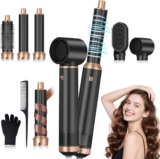 Hair Styler 5 in 1, Magic Hairstyler, 1000W Hair Dryer Brush with Curl, Straighten, Volumise, Smooth and Hairdryer Brushes for Styling,All Hair Types Negative Ion Hair Care