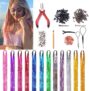 Hair Tinsel Kit (48 Inch,12 Colors, 3000 strands), Fairy Tinsel Hair Extensions with Tools – Glitter Hair Tinsel Kit Heat Resistant Accessories for Girls Women Kids Christmas New Year