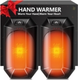 Hand Warmers Rechargeable 2 Pack, 2 in 1 Electric Hand Warmer Reusable, USB Hand Warmer, Portable Pocket Hand Warmer for Outdoors, Hunting, Golf, Camping, Warm Gifts