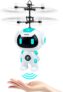 Handheld Sensor Flying Ball Drone with Gyro & LED Light, Gesture Controlled Flying Robot Toy for Indoor Outdoor Games Indoor Outdoor Motion-Activated Flying Robot Toy Flying Ball Drone (White)