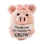 Handmade Positive Crochet Pig Pocket Hug Emotional Support Gift