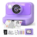 Hangrui Kids Camera Instant Print, 2.4, 1080P, 32GB, 3 Rolls