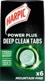 Harpic Power Plus Deep Cleaning Toilet Tablets, Mountain Pine, Pack 1 x 6 Tablets, Deep Clean Without Scrubbing, Removes 100% Limescale, Toilet Cleaner
