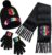 Harry Potter Gloves Scarf & Beanie Hat Set for Girls & Teens 7-14 Years, 3 Pcs Warm Winter Accessories Set, Gifts for Girls