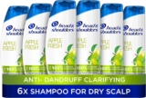 Head & Shoulders Apple Fresh Anti Dandruff Shampoo for Daily Use. Pack of 6x 250ml. Up to 100% Dandruff Protection, Clinically Proven. For Any Hair and Scalp Type. Fresh Clean Feeling With Apple Scent