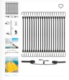 Heavy Duty Bungee Cords with Strong Metal Hooks for Camping, Tents, Tarps & Luggage – Black 40cm 20 Pcs share 0