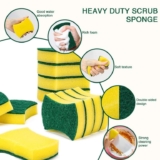 Heavy Duty Kitchen Scrub Sponges 10 Pack Non-Scratch for Dishes & Pans Amazon Haul Global (FREE Delivery w/£15 Spend)