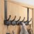 Heavy Duty Over Door Hook, Aluminum Rust-Proof Over Door Hanger with 6 Hooks for Coats, Towels, Keys and Bag Storage, No Drilling, Space Saving for Bathroom, Bedroom, Wardrobe (Black)