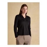 Heidi Black Frill Neck Jersey Top