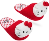 Hello Kitty Womens 3D Slippers, Cosy Indoor House Shoes Non Slip Loungewear – Gifts for Her