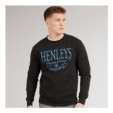 Henleys Mens Henbank Sweatshirt Black