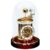 Hermle Astrolabium Skeleton Glass Dome Mahogany Table Clock