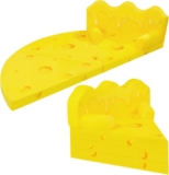 Heypappy Toddler Chair, 2-in-1 Comfy Foam Kids Sofa with Soft Velvet Cover, Toddler Couch Fold Out, Kids Sofa Bed with Cute Cheesecake Design for Boys and Girls